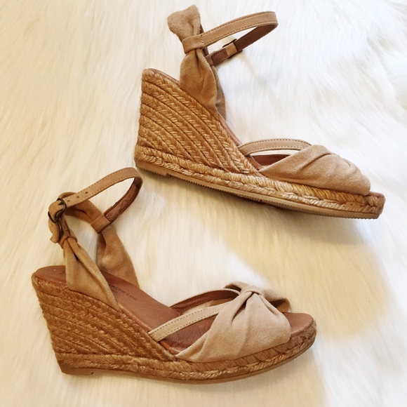 Anthropologie Shoes - Anthropologie | Gaimo Espadrilles Tan Bow Wedges